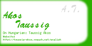 akos taussig business card